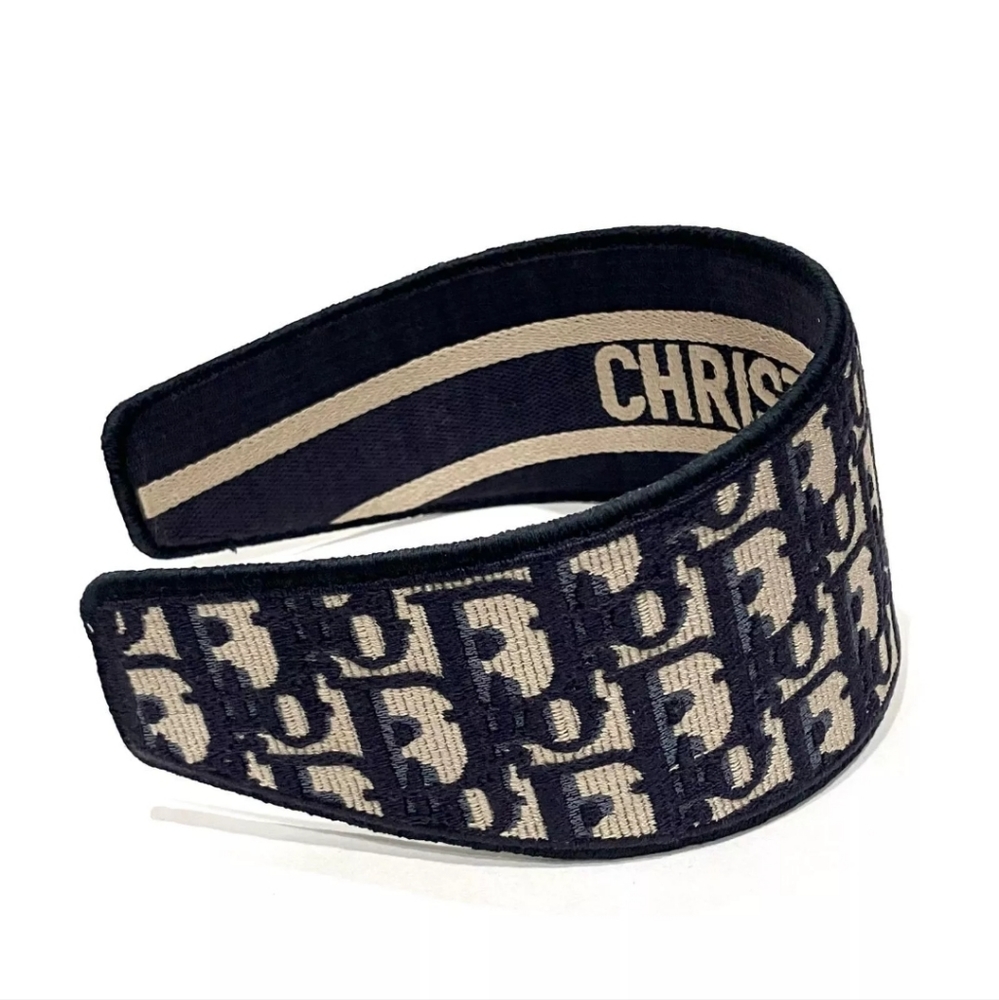 Dior Navy and Cream Headband - Picture 5 of 5
